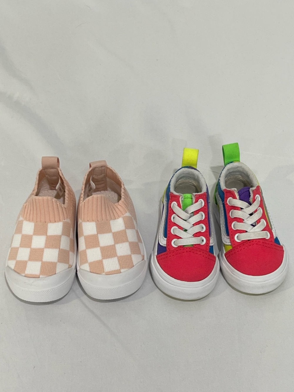 Bundle Toddler Sneakers - Vans Size 3 and Glou Glou Kids Slip-On Checker Size 4